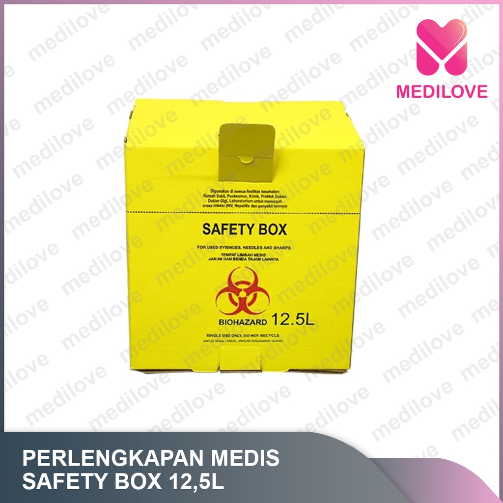 Jual Safety Box 12,5L / Tempat Sampah Medis Sampah Tajam / SAE Medical