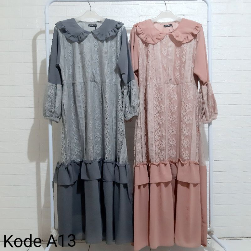 Gamis Zhafira brukat malika