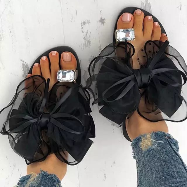 Sandal Sendal Flat Wanita Fashion Dewasa Model Pita Diamond Sandals