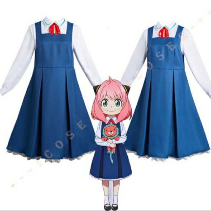 [RENTAL / RENT] WIG RAMBUT KOSTUM COSPLAY ANYA FORGER SPY X FAMILY DIY COS TAOBAO OMBRE PINK BLUE DR
