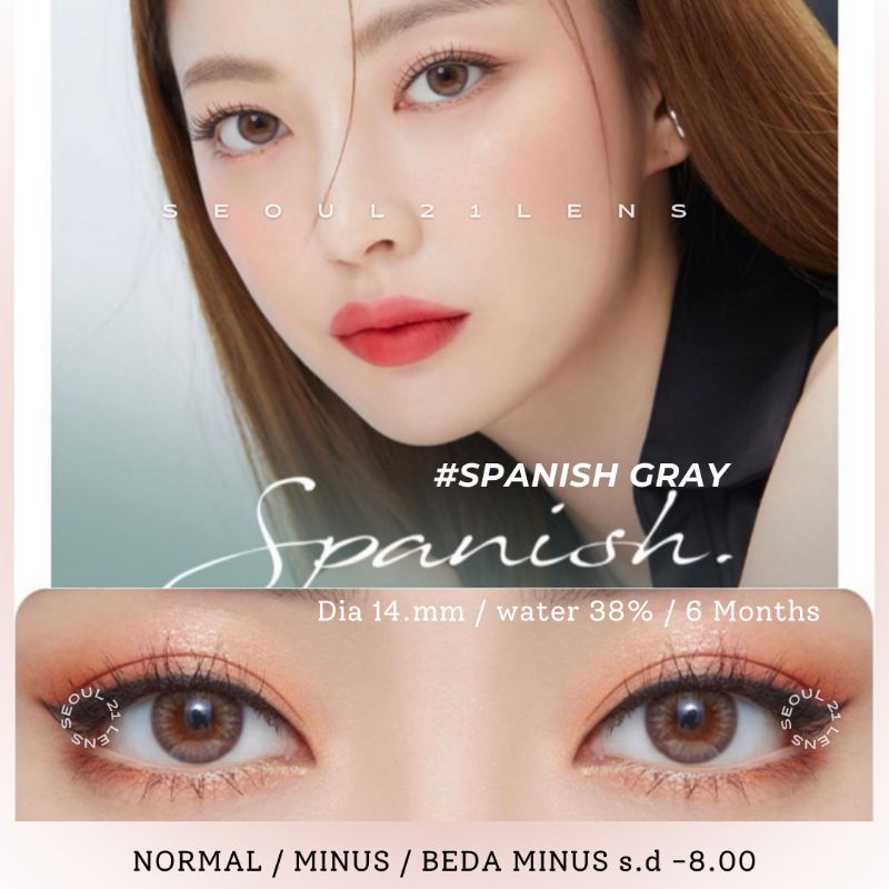 SOFTLEN SPANISH GRAY NORMAL MINUS s.d -8.00 ORIGINAL MADE IN KOREA