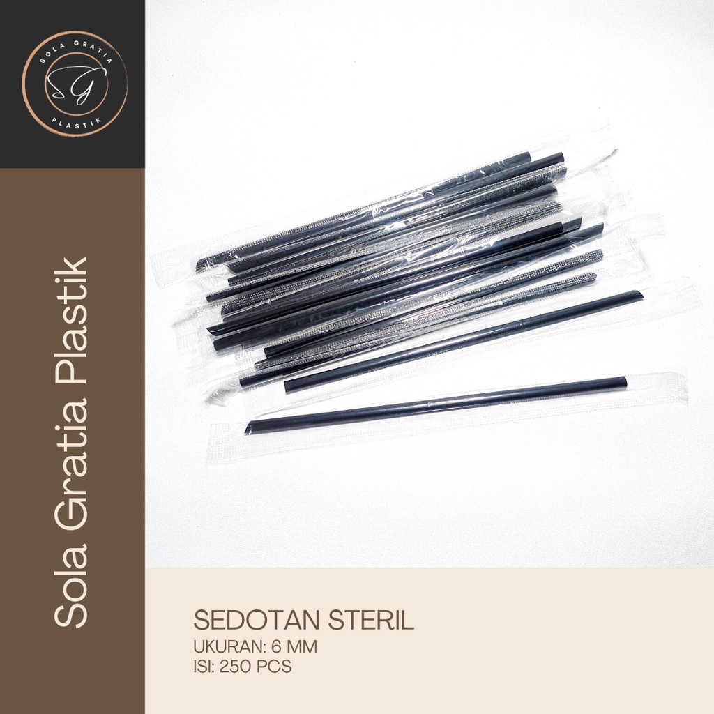 Sedotan Steril Bungkus Plastik - Sedotan Runcing Higienis