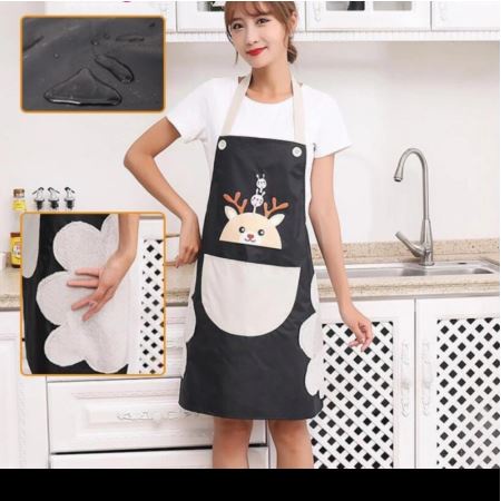 APRON CELEMEK MASAK MOTIF RUSA ANTI MINYAK A055
