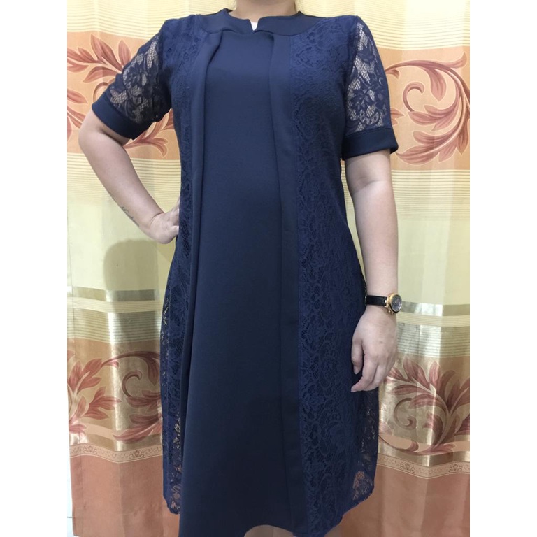 Dress Scuba 056 - Dress Wanita Fashion Setelan Dres Perempuan Jumbo Terbaru Casual Kekinian BISA [CO
