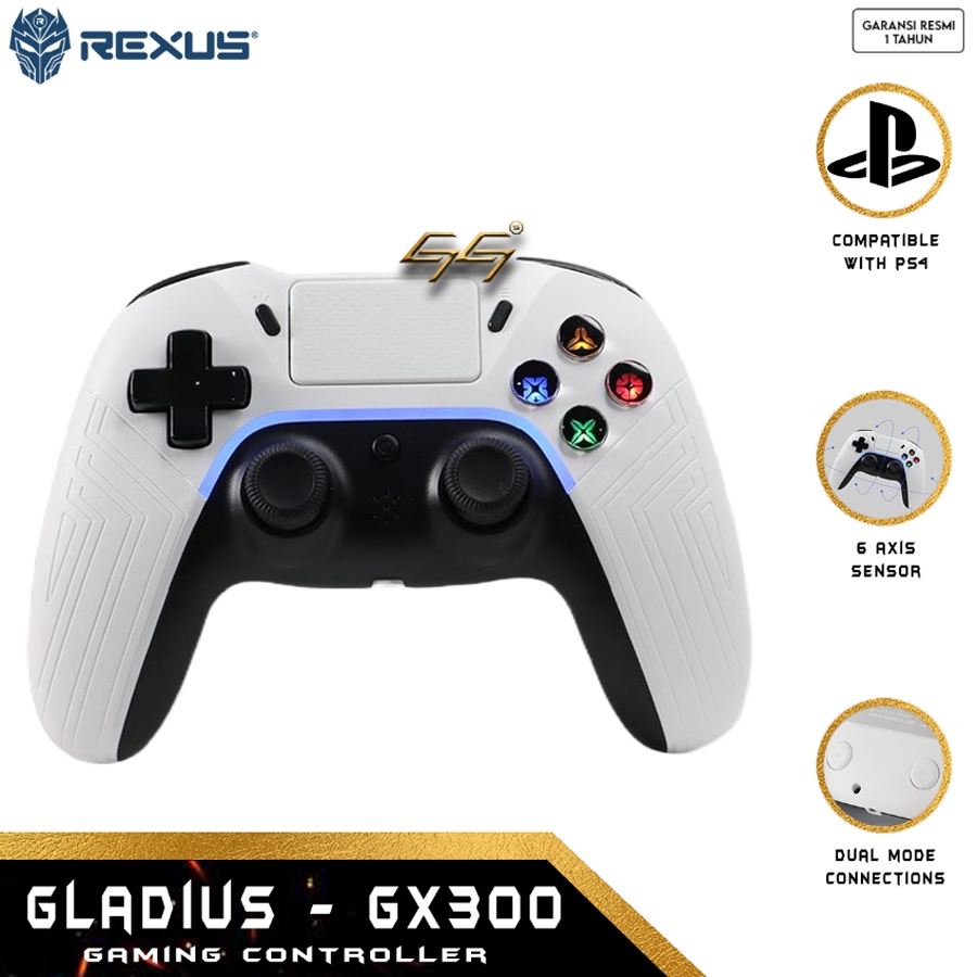 Bluetooth Gamepad Controller Android/PS/PC Rexus GLADIUS GX300 GX-300 Hall Effect Multiplatform Bluetooth Gamepad