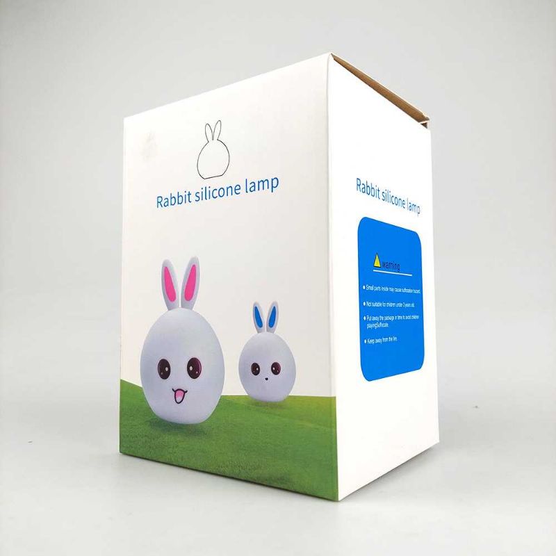 Lampu Tidur Anak LED RGB Light Rechargeable Model Kelinci - 218 Hadiah Kado present Ultah Anak teman saudara