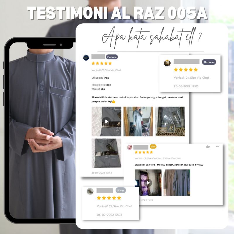 HOT DEALS Jubah Saudi Gamis Pria Al Raz Premium Hitam Hasan - El Ashfaa Boutique