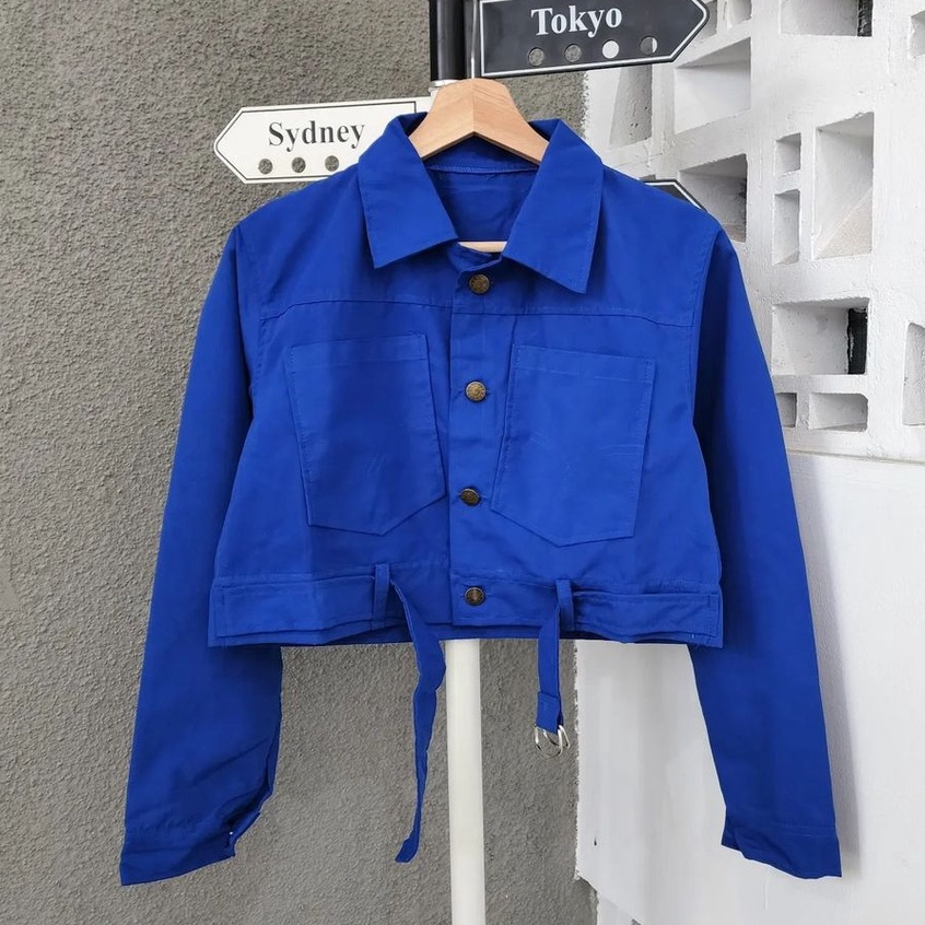 Aleta Croope Outer Kancing Depan Simple Remaja