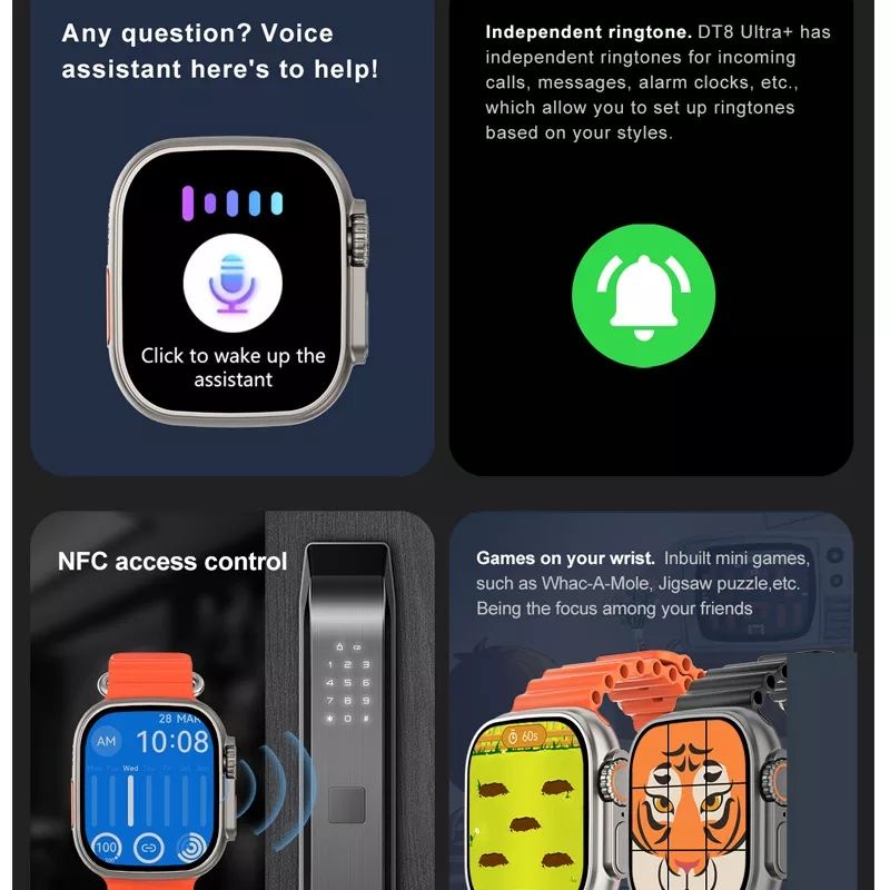 DT NO 1 DT8 ULTRA + PLUS SMARTWATCH ORIGINAL