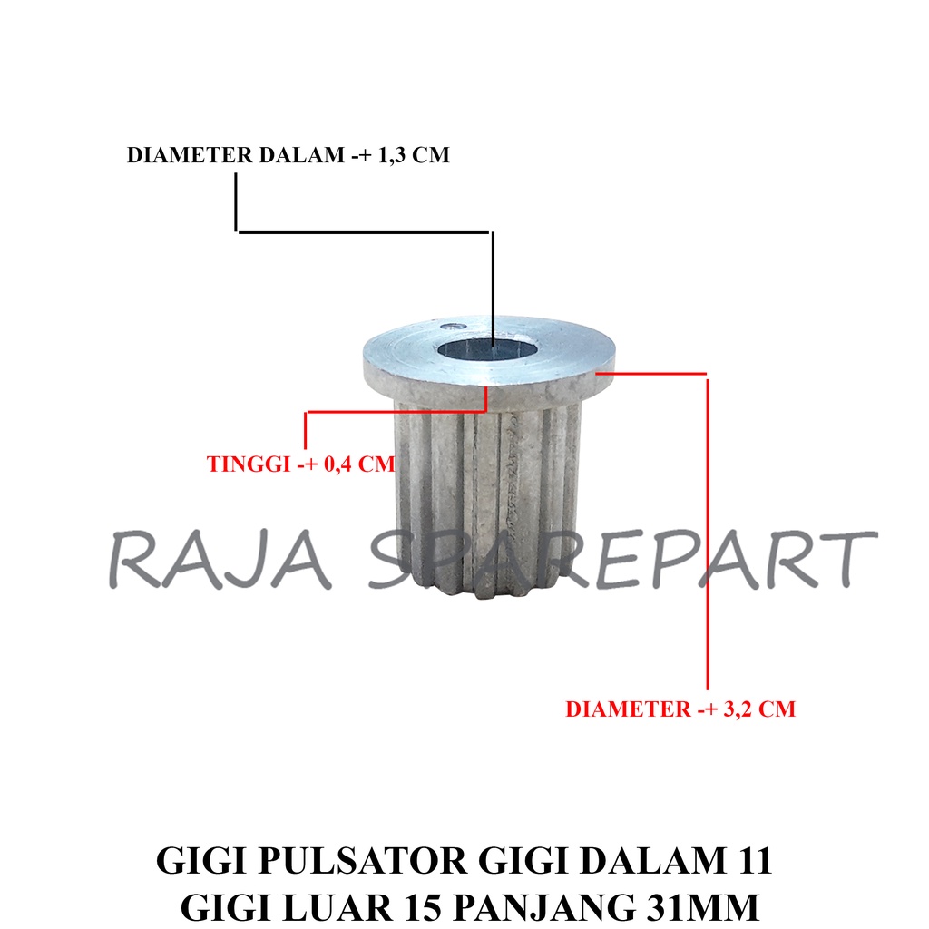 GIGI PULSATOR GIGI DALAM 11 GIGI LUAR 15 31MM (GGP11BB)