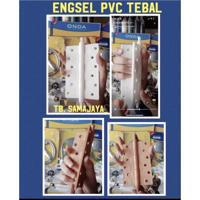 Engsel Pintu Kamar mandi TEBAL 3.5mm, Size 5&quot; ,12 cm ENGSEL pintu PVC