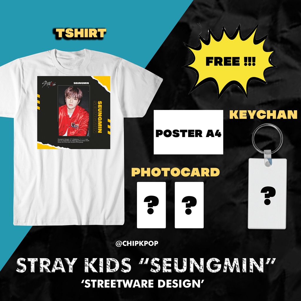 SEUNGMIN STRAY KIDS I KAOS KPOP MURAH I SEUNGMIN PHOTOCARD I BAJU SKZ I KAOS STRAY KIDS I BAJU STRAY