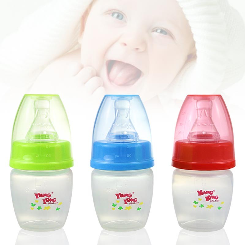 OUNG YOUNG - Botol Susu Bayi 45ml BPA Free | Mini Feeding Bottle - Biru/Hijau/Merah