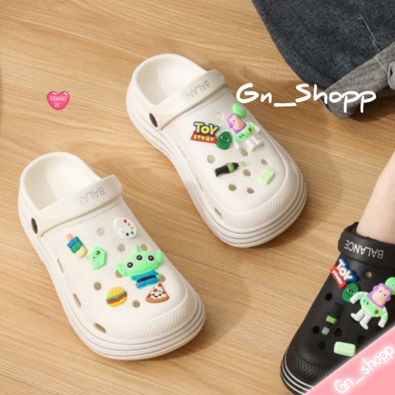 Sandal Baim CLOG  Wanita Jibitz Terbaru Import 8558-4