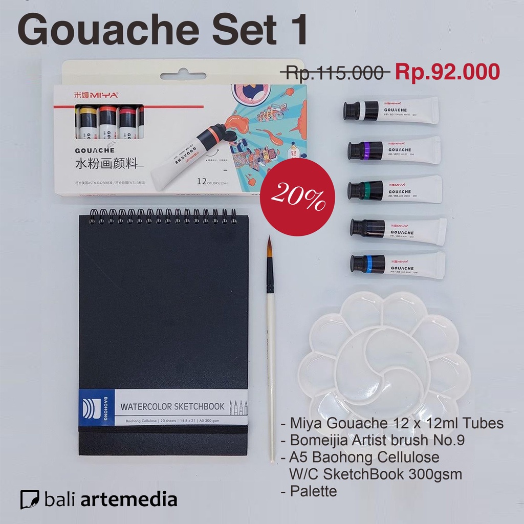 

Bali Artemedia Gouache Set 1