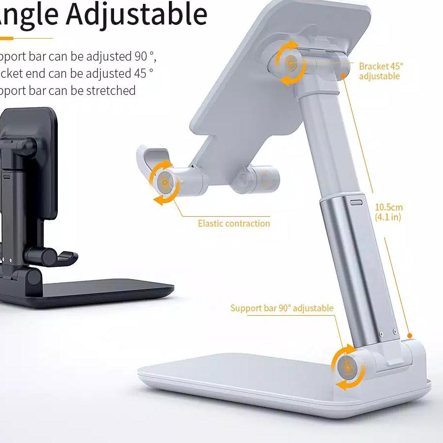 ☟ STAND HOLDER HANDPHONE HP IPAD TAB 10INCH LIPAT ALUMUNIUM FOLDABLE SAMSUNG TAB UNTUK NONTON セ