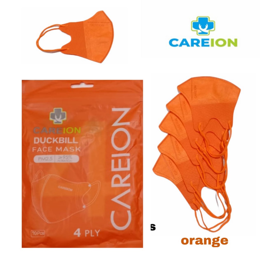 MASKER DEWASA DUCKBILL CAREION ISI 10 PCS MASKER 4PLY CAREION WARNA