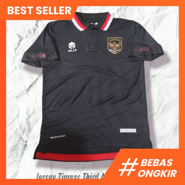 BEST SELLER baju bola timnas Indonesia MILLZ 2022 logo timbul bisa request nama sendiri