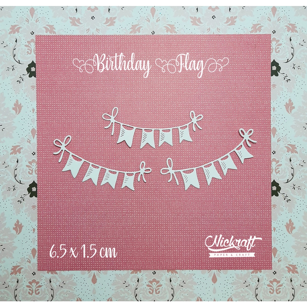 

MINI BIRTHDAY FLAG - HIASAN SCRAPBOOK KARTU UCAPAN CARD MAKING