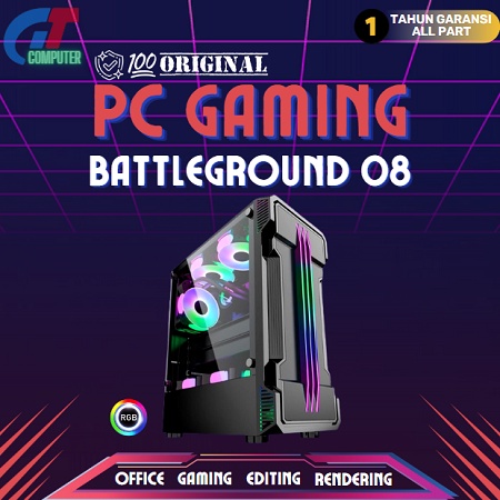 PC Gaming Lengkap i3 10105F Generasi 10 / VGA 1030 2GB / Ram 16GB / SSD / Editing - Gaming