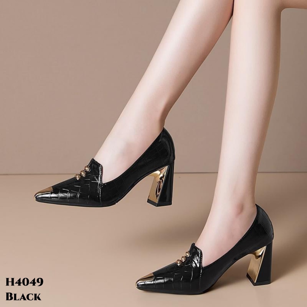 PRF Sepatu Heels Platform Mules Fashion Korea H4049