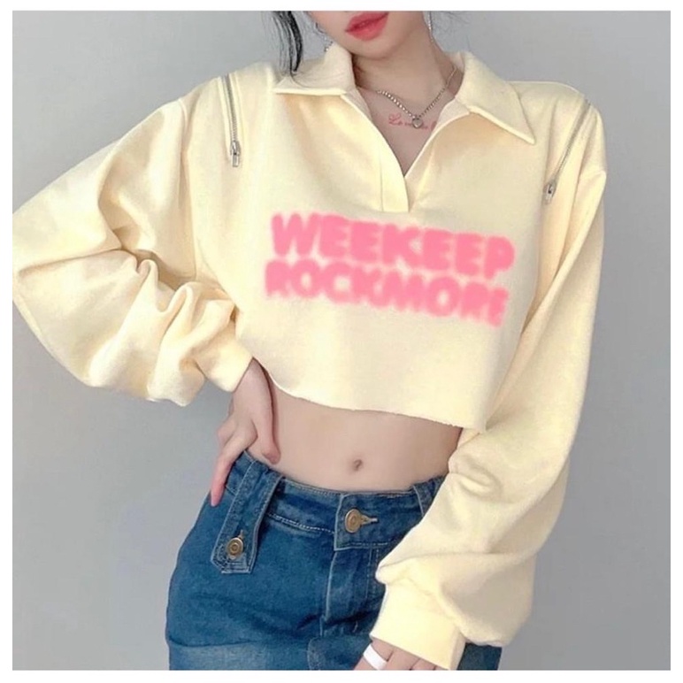 ROCKMORE CROP TOP SWEATER ATASAN WANITA