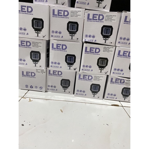 Lampu tembak sorot LED CWL 2 mata lensa 4D 20watt cree angel Eye Biru