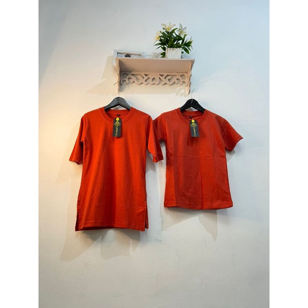KAOS OVERSIZED POLOS COUPLE KELUARGA MOM DAD &amp; KIDS/KAOS TUNIK POLOS OVERSIZE COMBED LENGAN 7/8
