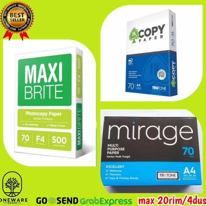 

Kertas HVS A4/F4 70gr! Promo Harga Grosir!