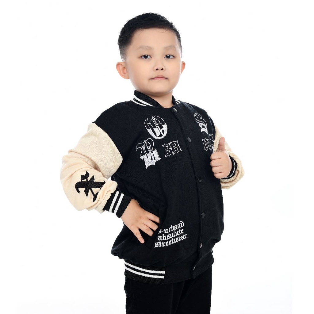 Dhozen Varsity Jaket Anak Anak Laki-Perempuan Baseball Usia 1-10 thn