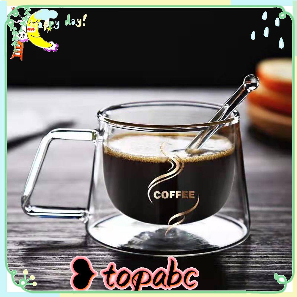 Top 200ml Cangkir Kopi Teh Tahan Panas High Borosilicate Insulated Breakfast Mug