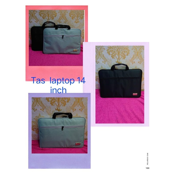 Tas laptop 14inch,bahan kuat &amp; tebal, anti air kepala sriting besi biar kuat