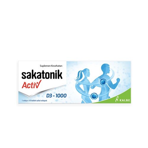 SAKATONIK ACTIV D3 1000 - VITAMIN D3 1000 IU 1 BOX 10 TABLET