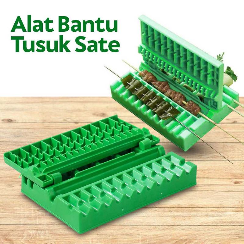 CHUANROUQI Alat Bantu Tusuk Sate Skewers Kebab Maker String Box - CH5