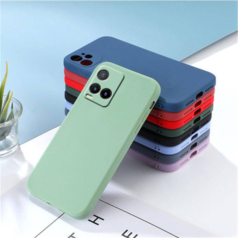 Untuk Vivo Y33s Y21s Y21 Y21T Case Belakang Silikon Cair Shockproof Full Soft Cover