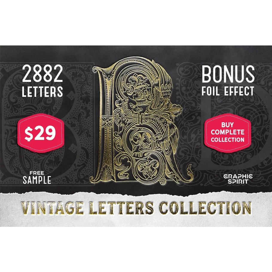 Vintage Letter C Vector And Png