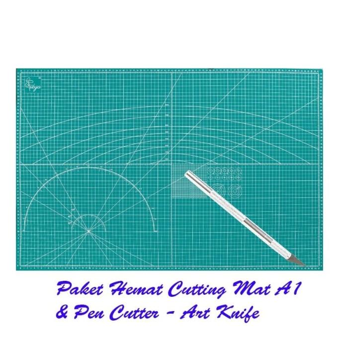 

Terlaris [Paket Hemat] Cutting Mat A1 Double Sided & Pen Cutter Design Knife Termurah