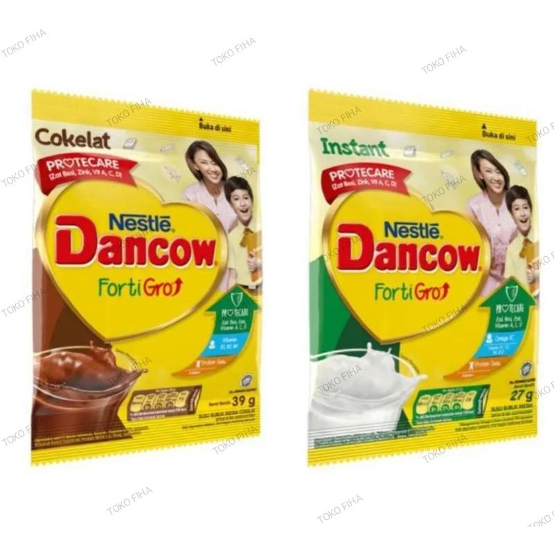 

Nestle Dancow Fortigro Instant 26gr | Nestle Dancow Fortigro Instant Cokelat 38gr - sachet