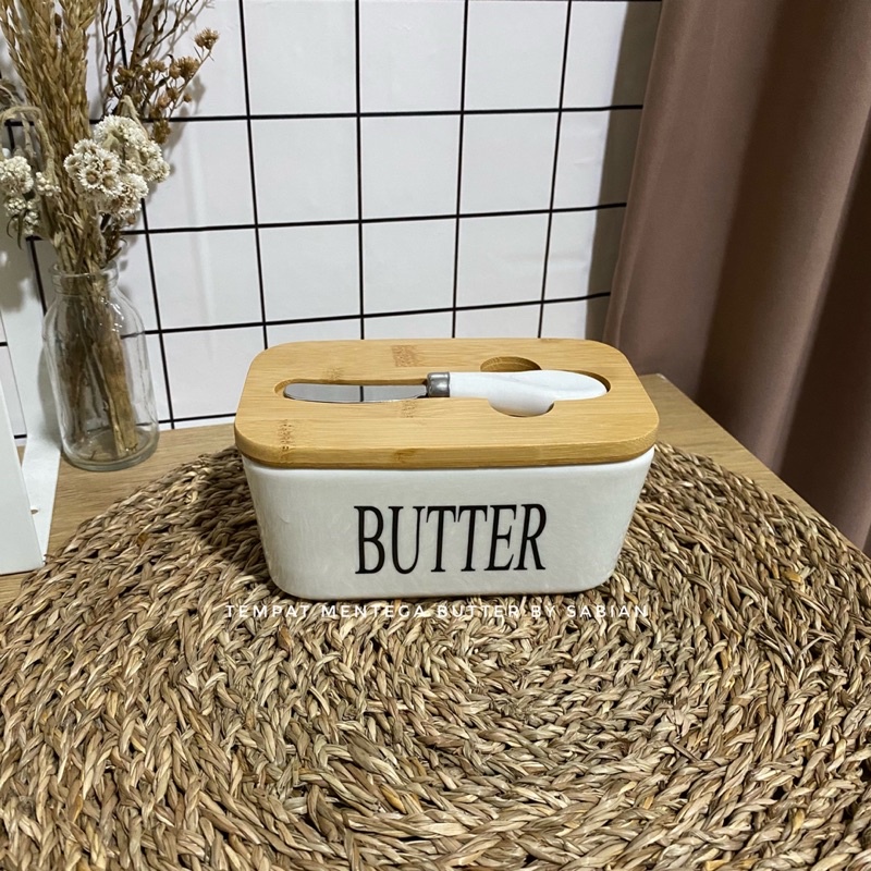 Tempat Mentega Butter set Pisau