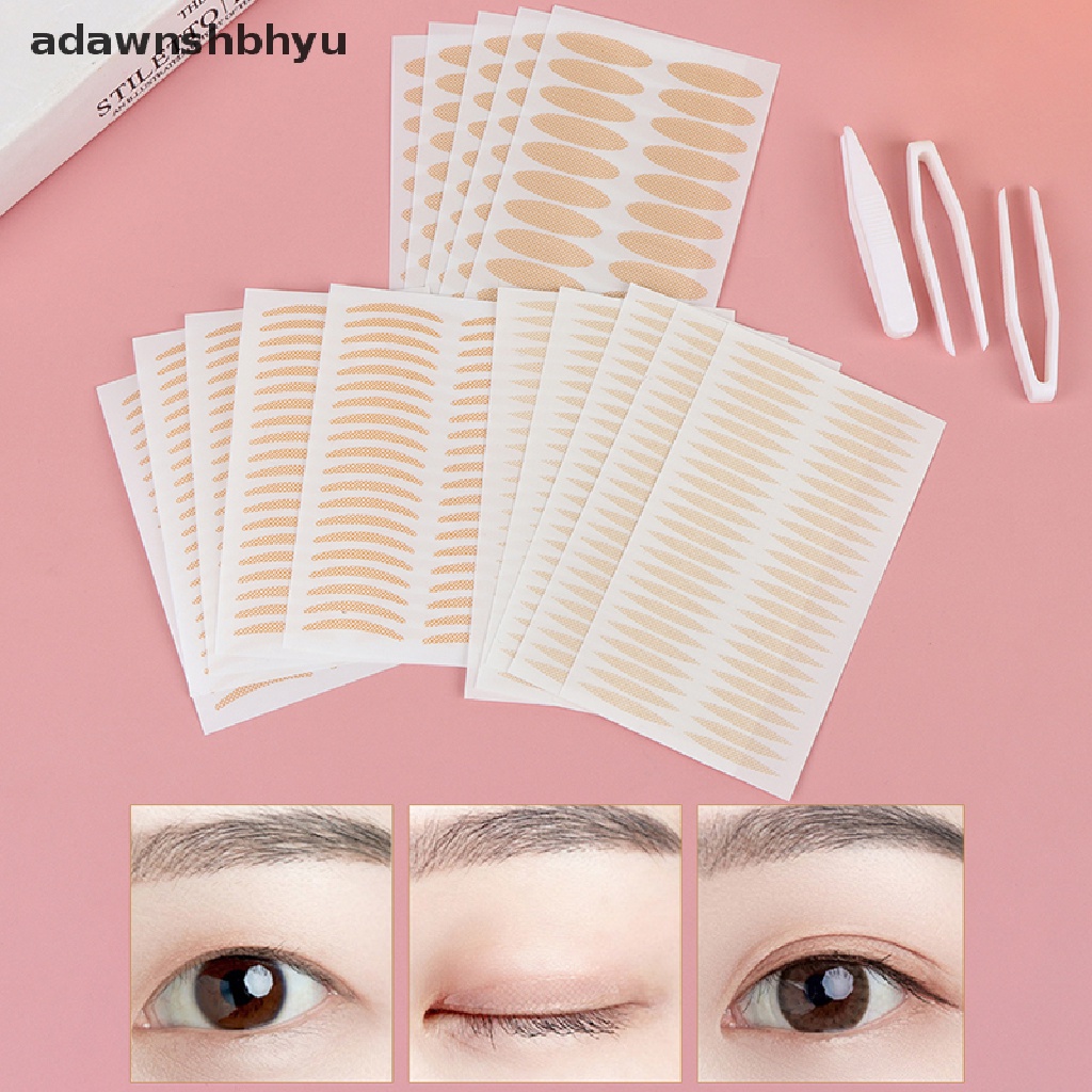 Adawnshbhyu 200pcs Invisible Lace Mesh Double Eyelid Lift Strip Tape Perekat Sticke tweezer ID