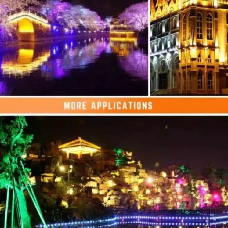 ㅞ LAMPU SOROT LED RGB 50W 220V ANTI AIR WARNA WARNI LED SOROT RGB REMOT 50WATT ム