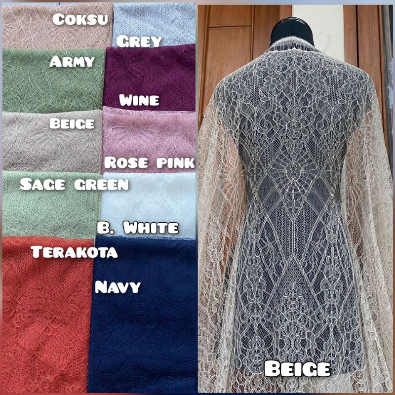 Santily, brukat santili, kebaya santily, kain brokat santili