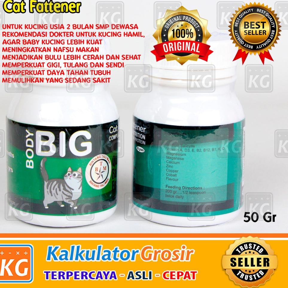 [Art. SX2986X] Body Big Cat / Penggemuk Kucing / Vitamin Kucing / Cat Fater Powder / Btm / Big Body 