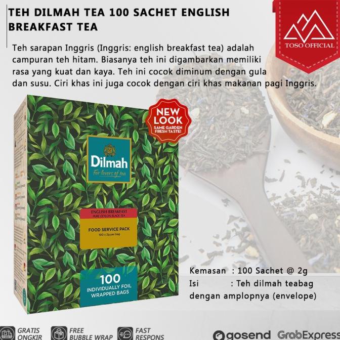 

Teh Dilmah Tea 100 sachet English Breakfast Tea