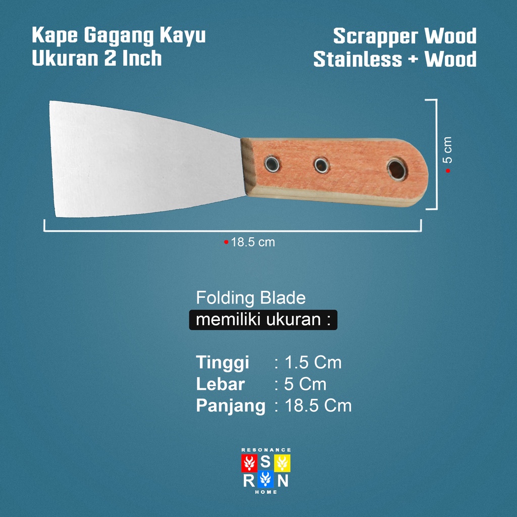 Kape Gagang Kayu 2&quot; / Skrap / Scrapper Resonance Home