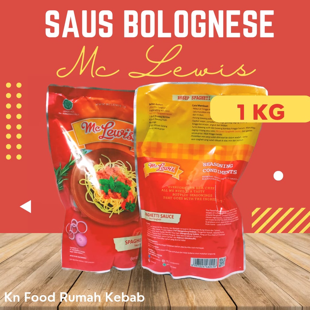 Jual Saus Bolognaise 1 Kg Saus Spageti Mc Lewis Saus Bolognaise mc