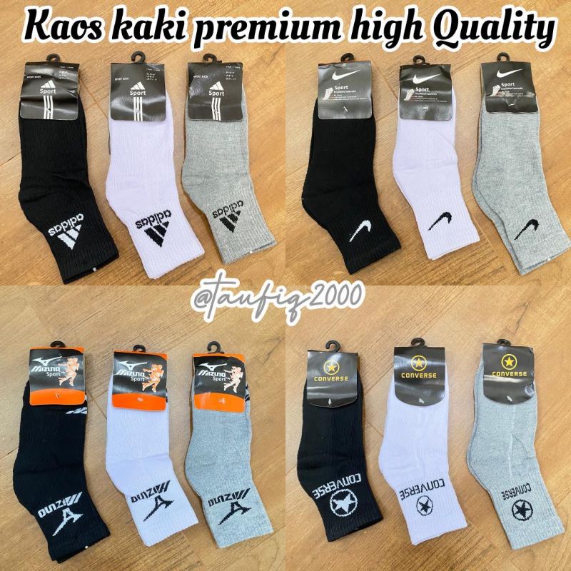 Kaos Kaki pendek Converse Sport Premium Berkualitas