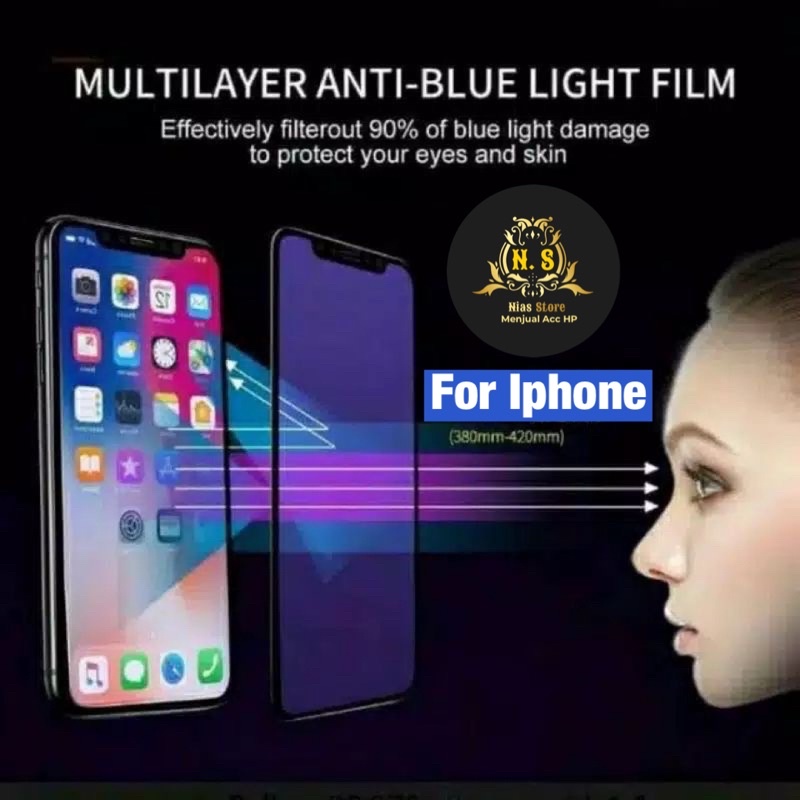 Tempered Glass Blue Light Iphone 13 13 Mini 13 Max 13 Pro 13 Pro Max Tg Blue Ray Anti Radiasi