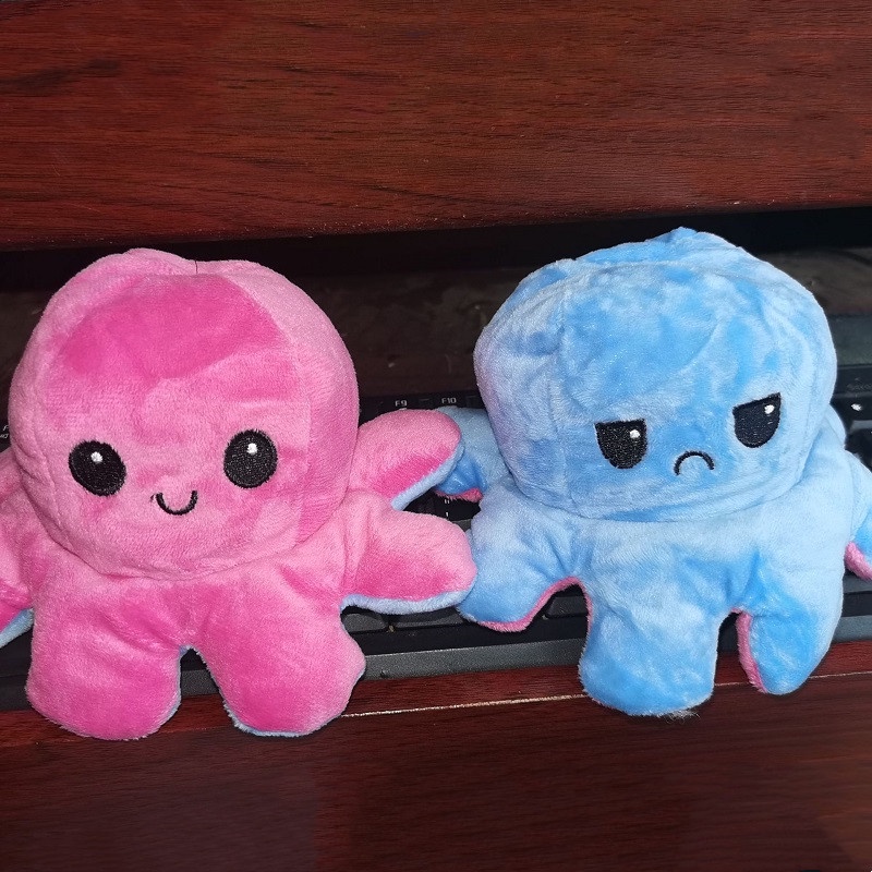 20cm Poppy Playtime Dua Sisi Mainan Mewah Flip Bolak Balik Dua Wajah Memutar Lembut Mainan Boneka Boneka Untuk Anak-Anak