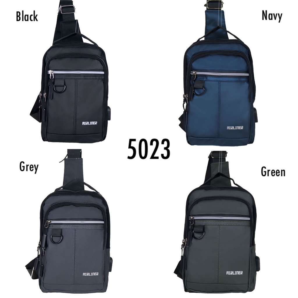 AIRLINER Tas Selempang Pria Sling bag Import Tas Slempang Trendy Pria Tas USB Portable Waterproof